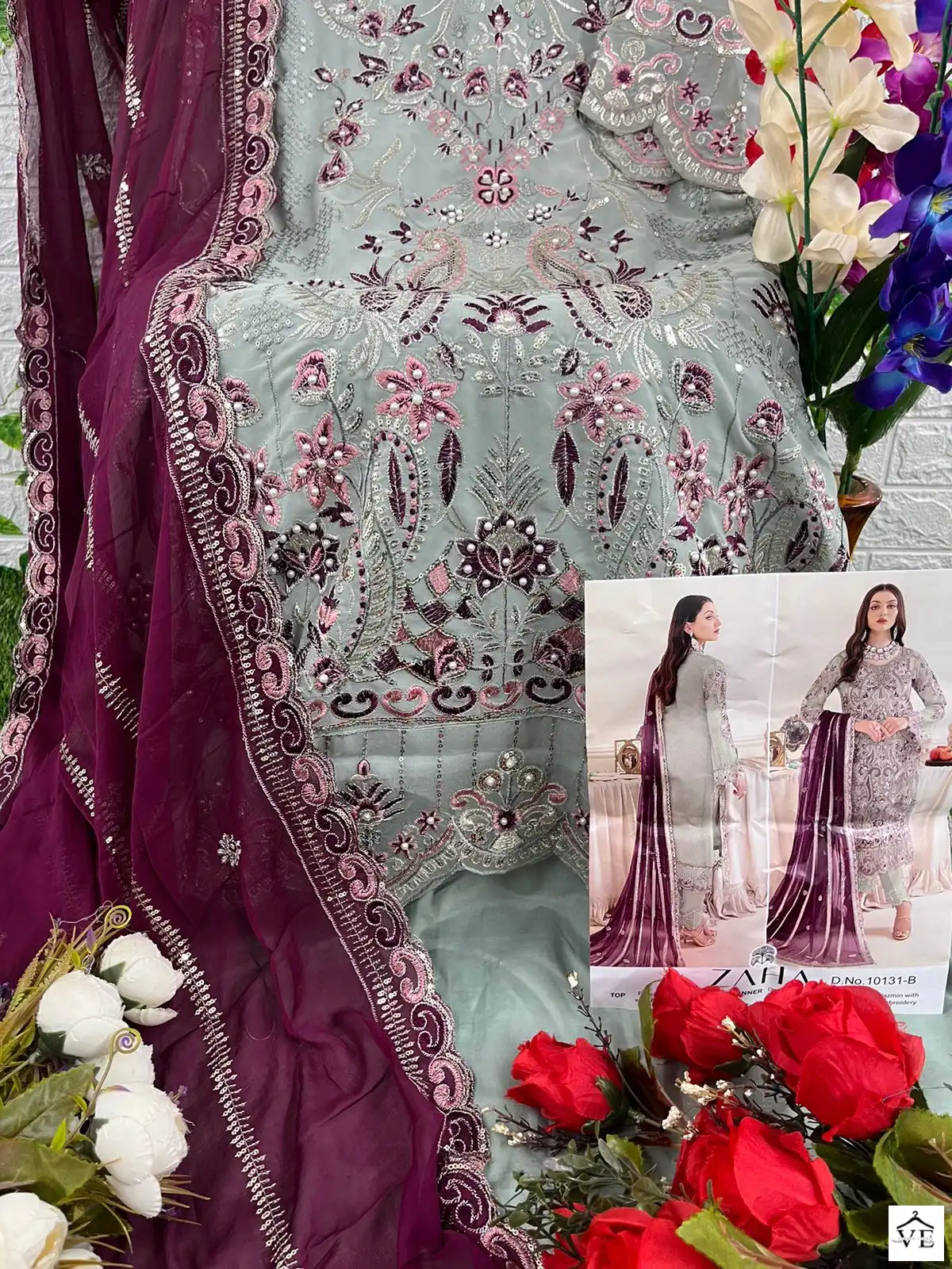 Zaha Ramsha Vol 6 Georgette Wholesale Pakistani Salwar Suit Catalog — Wholesale Salwar Suits, MPA wholesale from Surat - Gallery Image 6