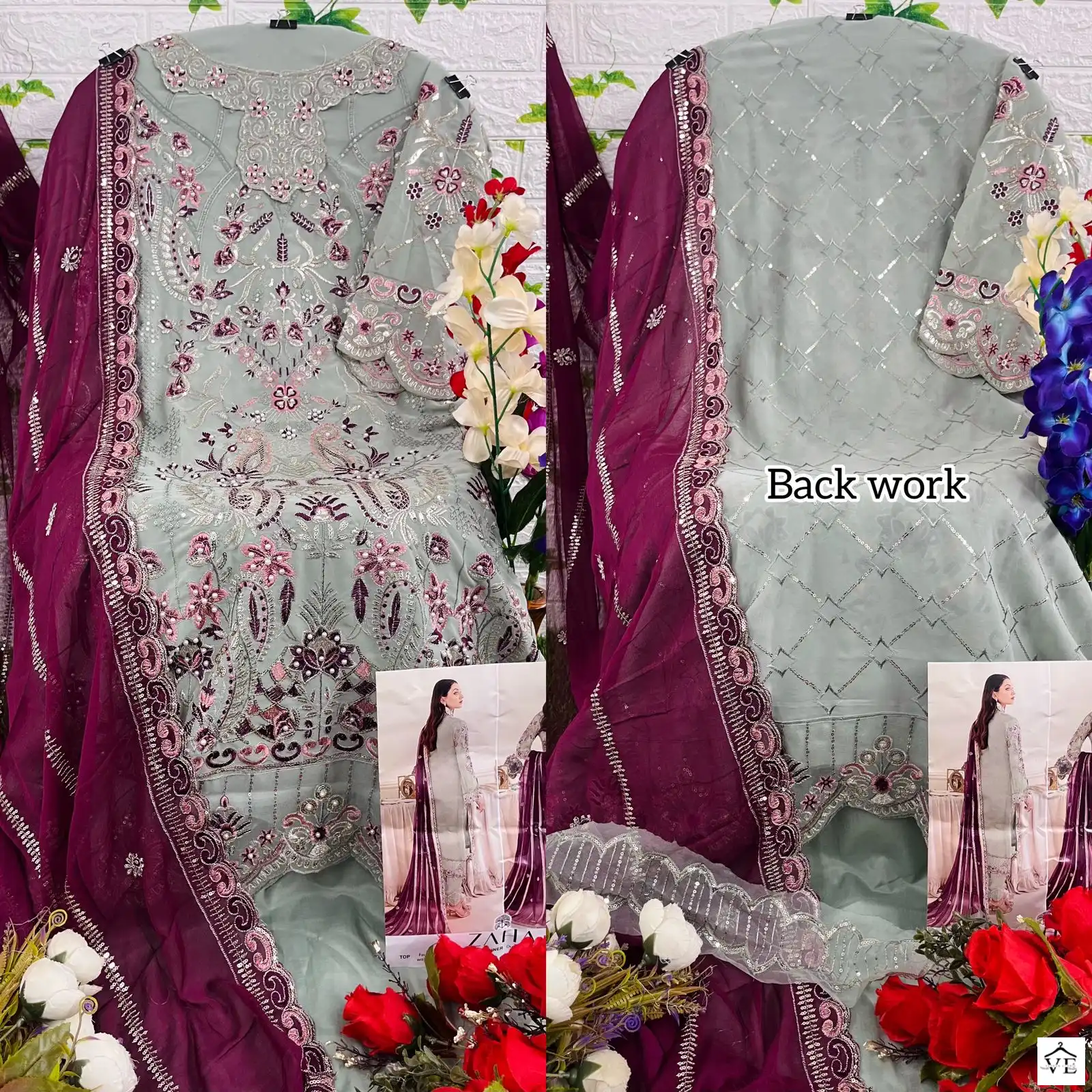 Zaha Ramsha Vol 6 Georgette Wholesale Pakistani Salwar Suit Catalog — Wholesale Salwar Suits, MPA wholesale from Surat - Gallery Image 5
