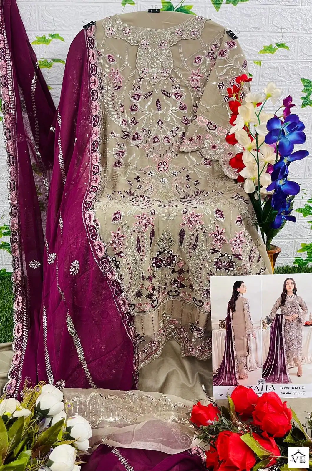 Zaha Ramsha Vol 6 Georgette Wholesale Pakistani Salwar Suit Catalog — Wholesale Salwar Suits, MPA wholesale from Surat - Gallery Image 13
