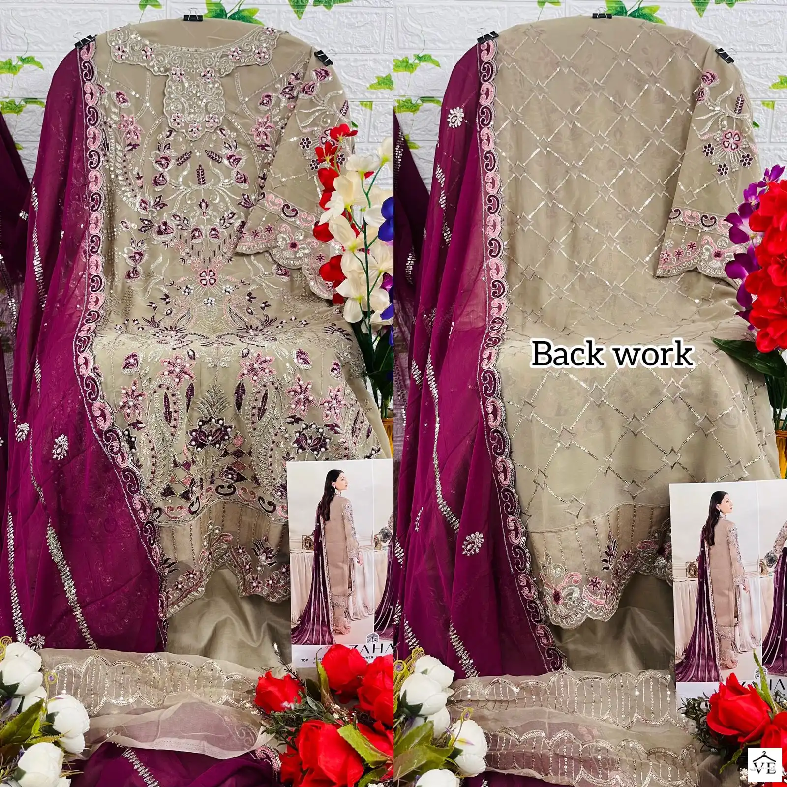 Zaha Ramsha Vol 6 Georgette Wholesale Pakistani Salwar Suit Catalog — Wholesale Salwar Suits, MPA wholesale from Surat - Gallery Image 15