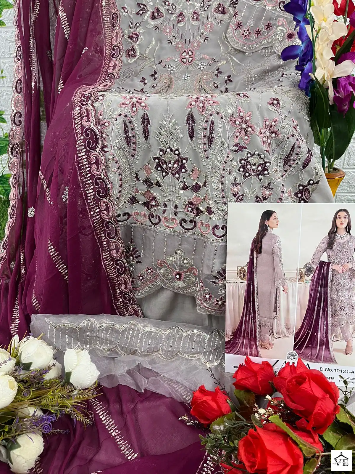 Zaha Ramsha Vol 6 Georgette Wholesale Pakistani Salwar Suit Catalog — Wholesale Salwar Suits, MPA wholesale from Surat - Gallery Image 8
