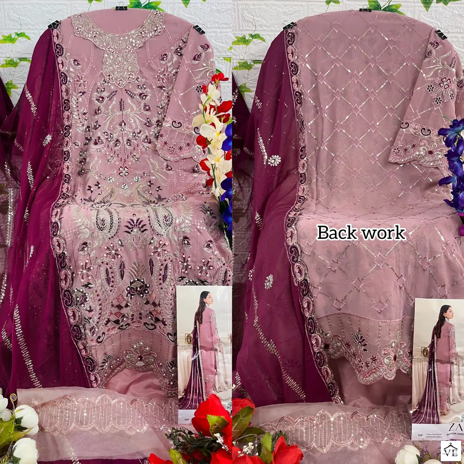 Zaha Ramsha Vol 6 Georgette Wholesale Pakistani Salwar Suit Catalog — Wholesale Salwar Suits, MPA wholesale from Surat - Gallery Image 16