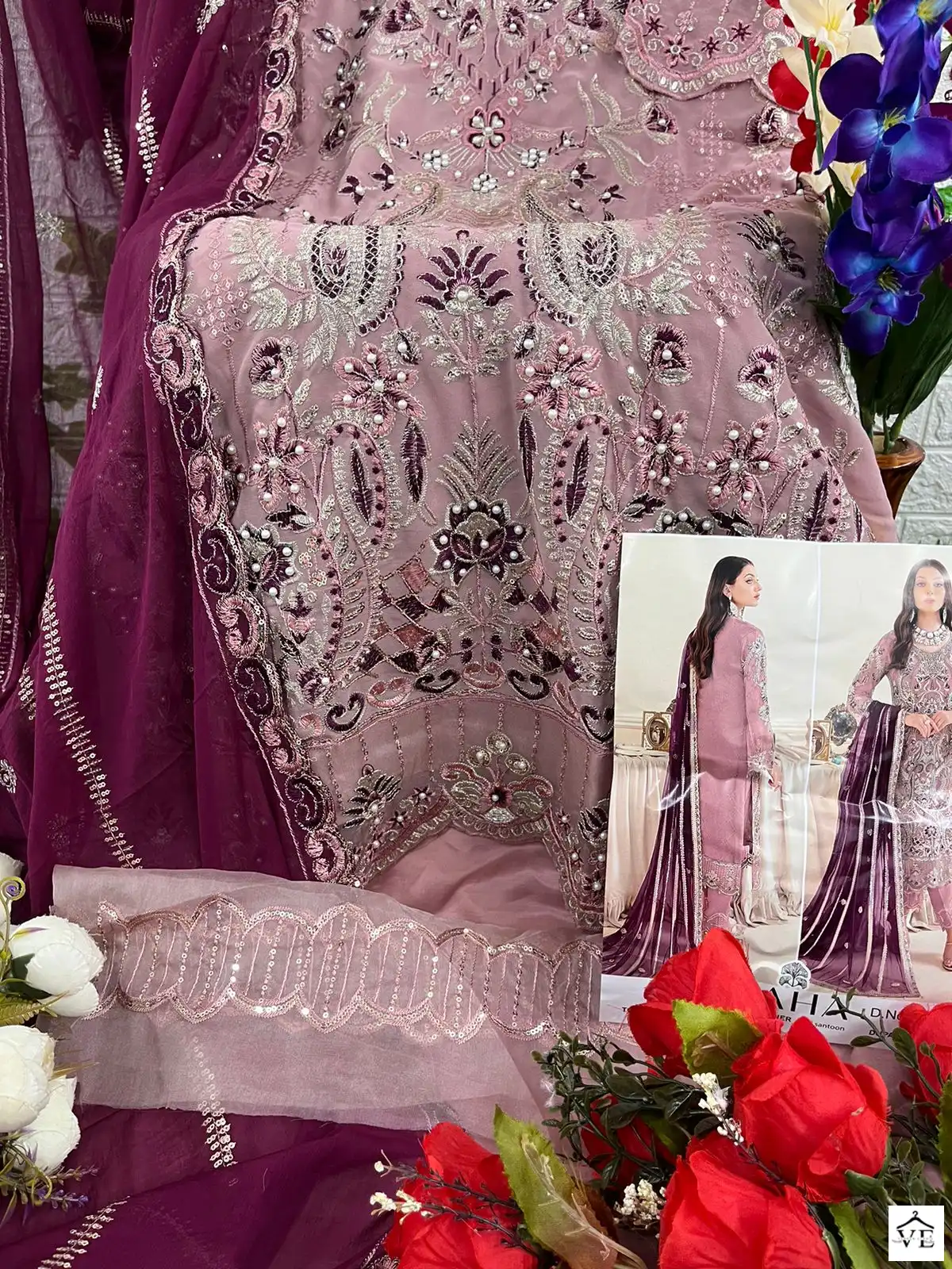 Zaha Ramsha Vol 6 Georgette Wholesale Pakistani Salwar Suit Catalog — Wholesale Salwar Suits, MPA wholesale from Surat - Gallery Image 17