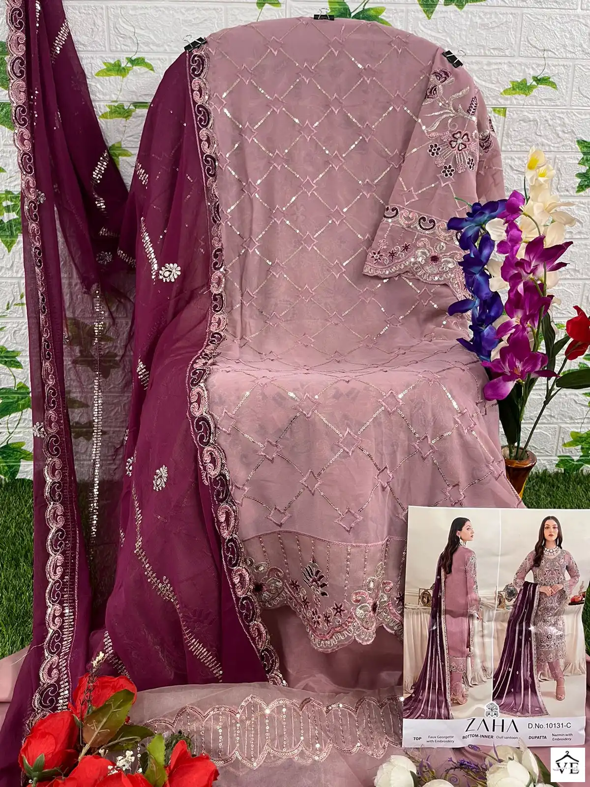 Zaha Ramsha Vol 6 Georgette Wholesale Pakistani Salwar Suit Catalog — Wholesale Salwar Suits, MPA wholesale from Surat - Gallery Image 18