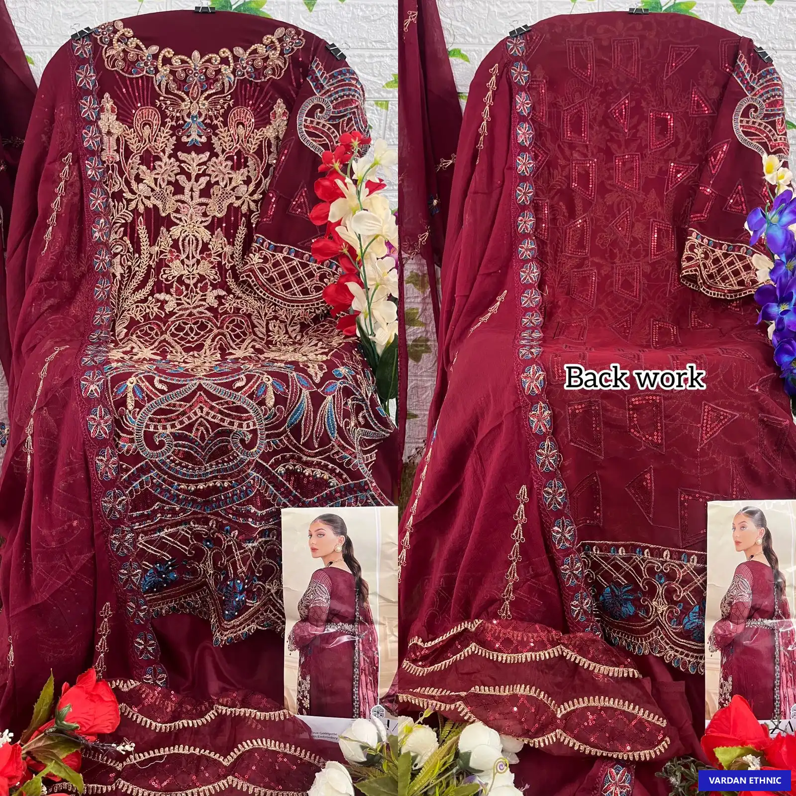 Zaha Ramsha Vol-7 Georgette Wholesale Pakistani Salwar Suit Catalog — Wholesale Salwar Suits, MPA wholesale from Surat - Gallery Image 18