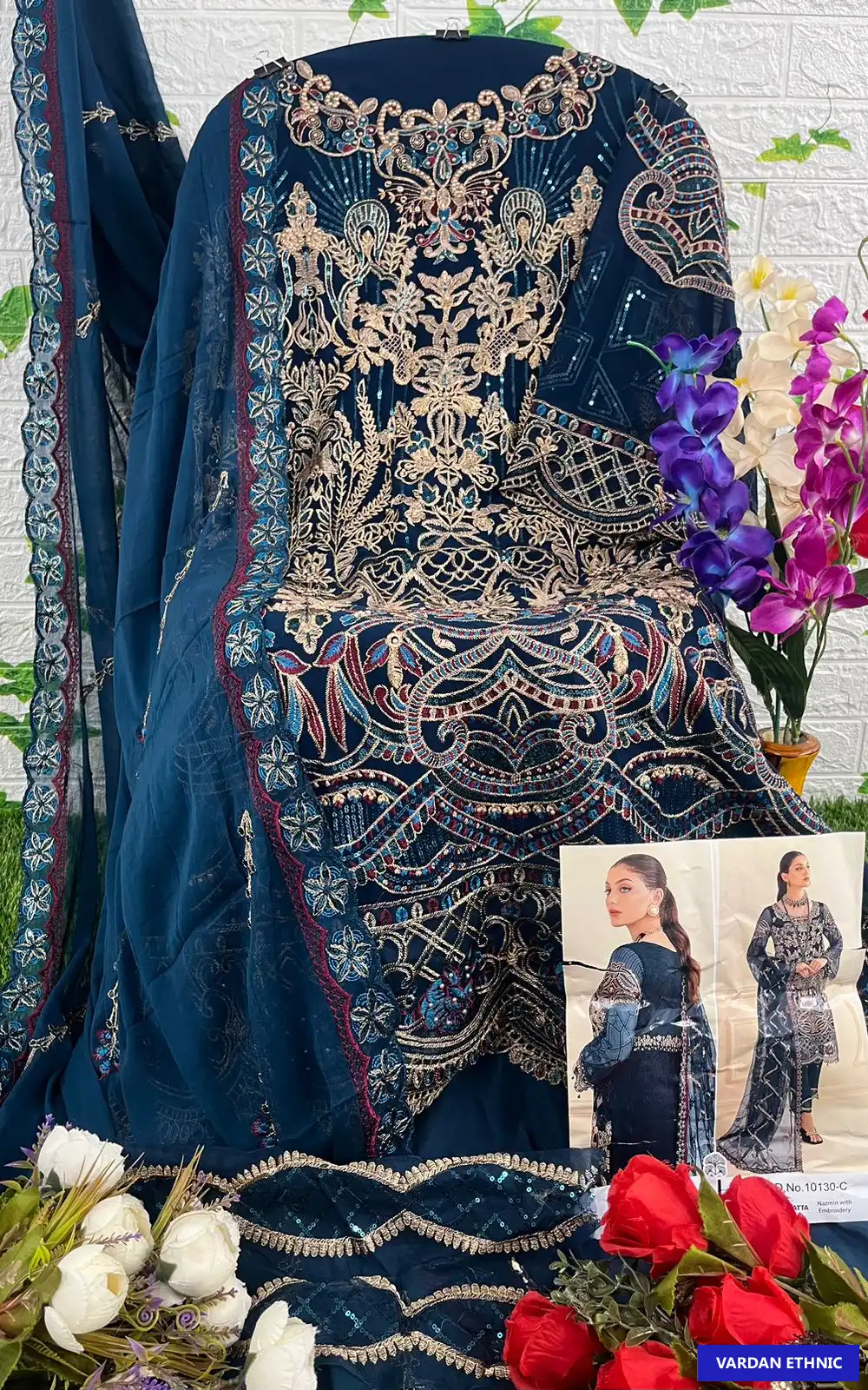 Zaha Ramsha Vol-7 Georgette Wholesale Pakistani Salwar Suit Catalog — Wholesale Salwar Suits, MPA wholesale from Surat - Gallery Image 5