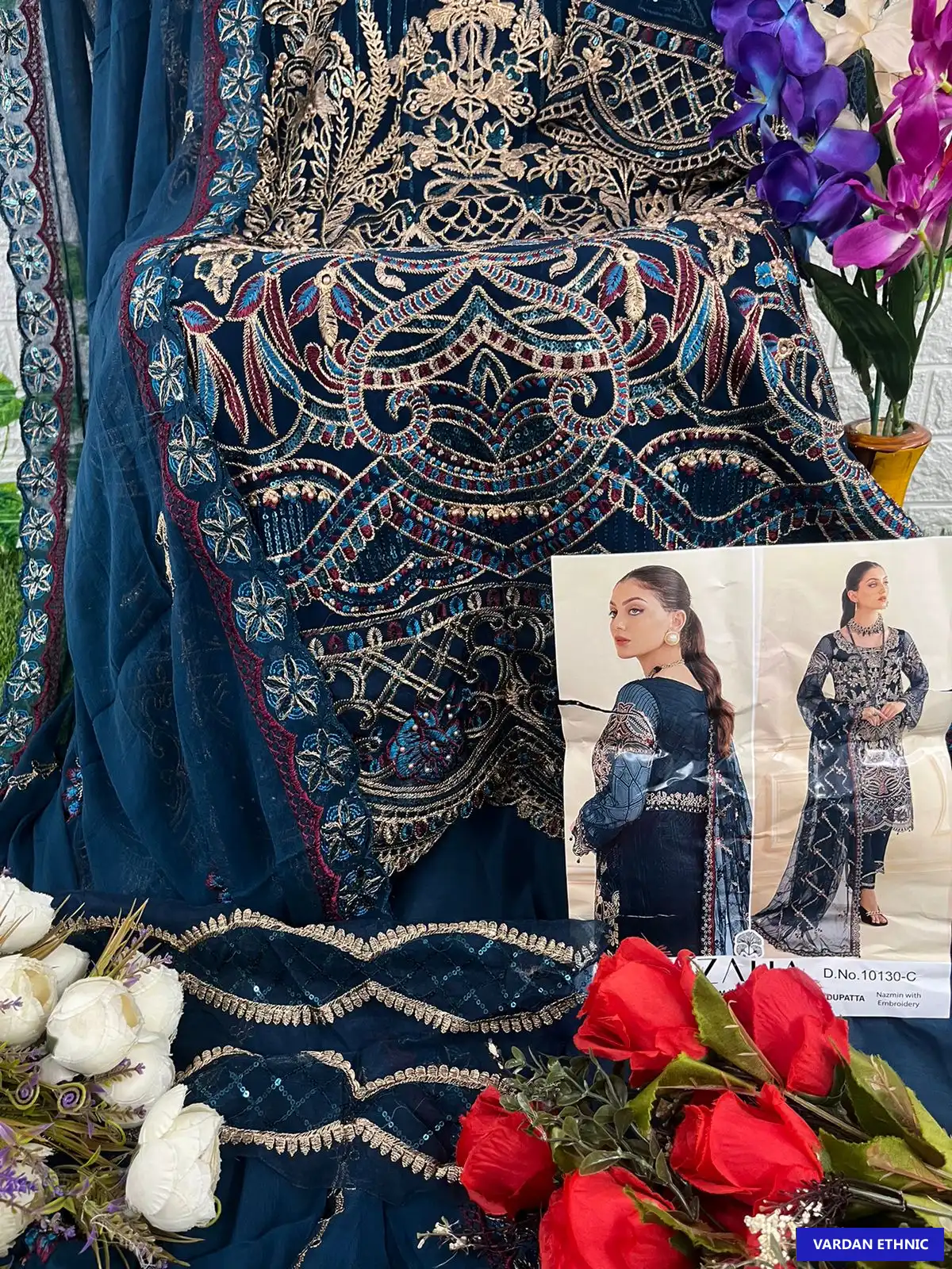 Zaha Ramsha Vol-7 Georgette Wholesale Pakistani Salwar Suit Catalog — Wholesale Salwar Suits, MPA wholesale from Surat - Gallery Image 6