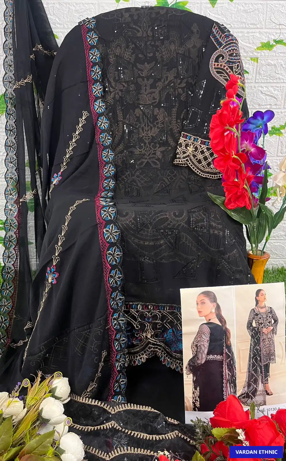 Zaha Ramsha Vol-7 Georgette Wholesale Pakistani Salwar Suit Catalog — Wholesale Salwar Suits, MPA wholesale from Surat - Gallery Image 9