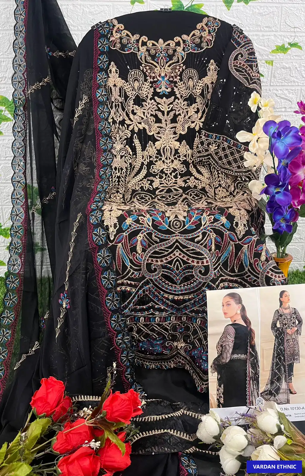 Zaha Ramsha Vol-7 Georgette Wholesale Pakistani Salwar Suit Catalog — Wholesale Salwar Suits, MPA wholesale from Surat - Gallery Image 10