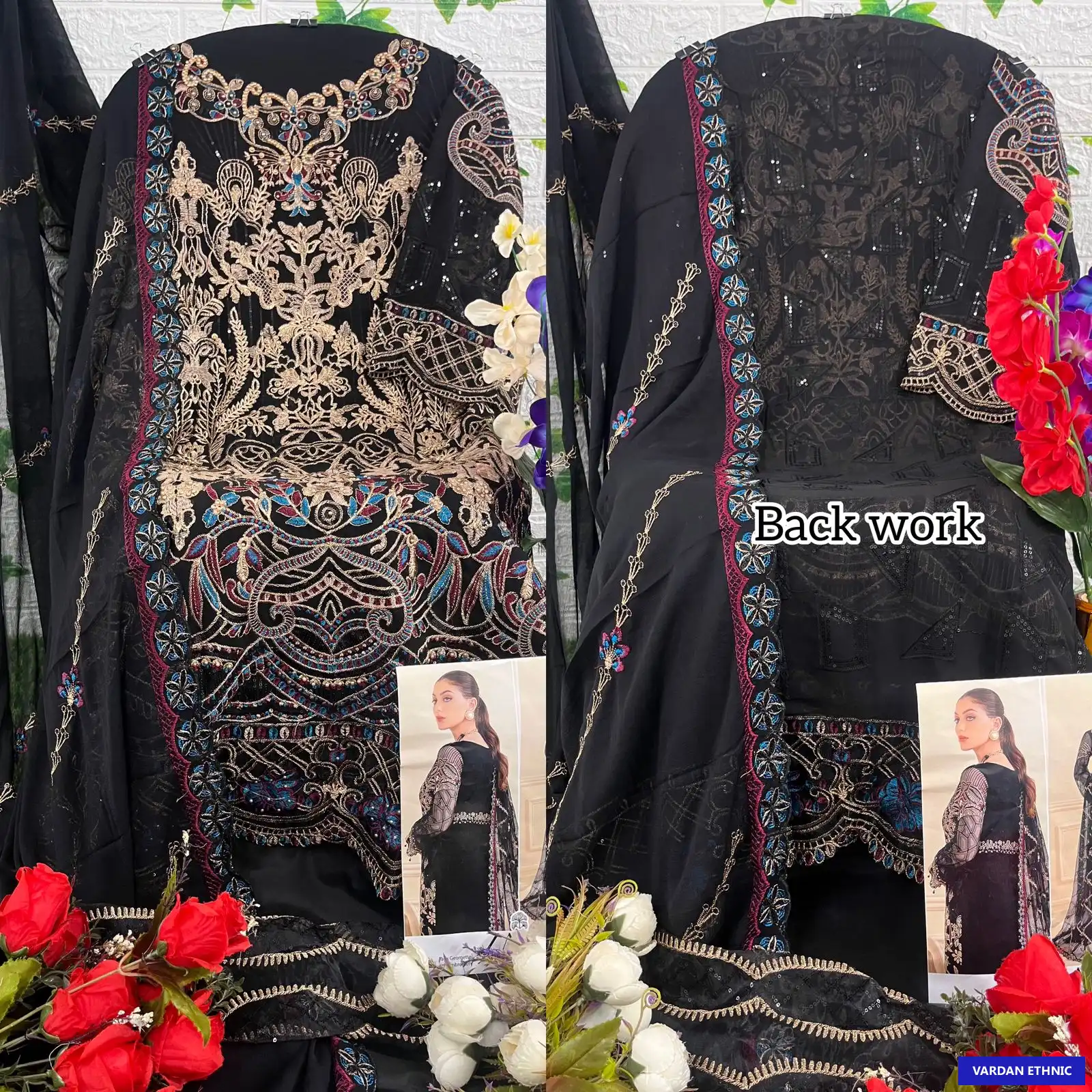 Zaha Ramsha Vol-7 Georgette Wholesale Pakistani Salwar Suit Catalog — Wholesale Salwar Suits, MPA wholesale from Surat - Gallery Image 11