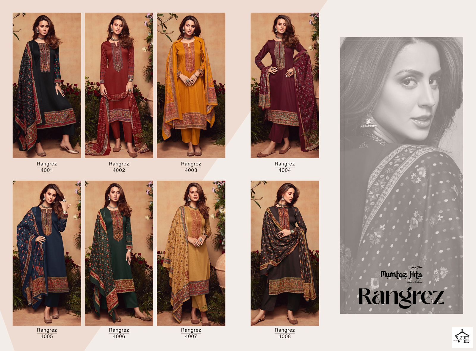 Mumtaz Arts Rangrez Jam Satin Wholesale Designer Salwar Suit Catalog — Wholesale Salwar Suits, MPA wholesale from Surat — view 9