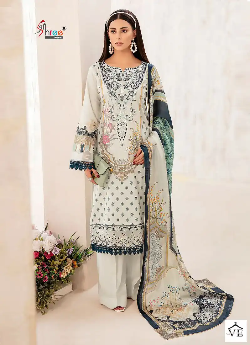 Rangrez Luxury Lawn Collection Vol-2 Pure Lawn Cotton Wholesale Pakistani Suit Catalog - Image 7