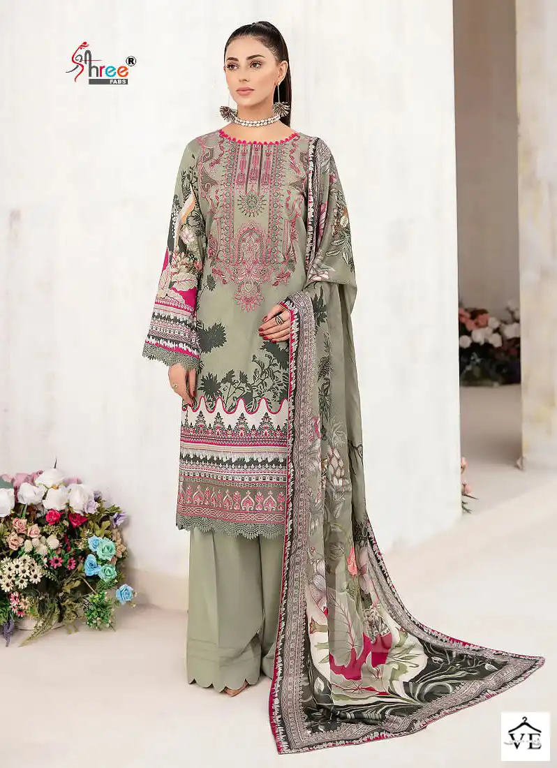 Rangrez Luxury Lawn Collection Vol-2 Pure Lawn Cotton Wholesale Pakistani Suit Catalog - Image 8
