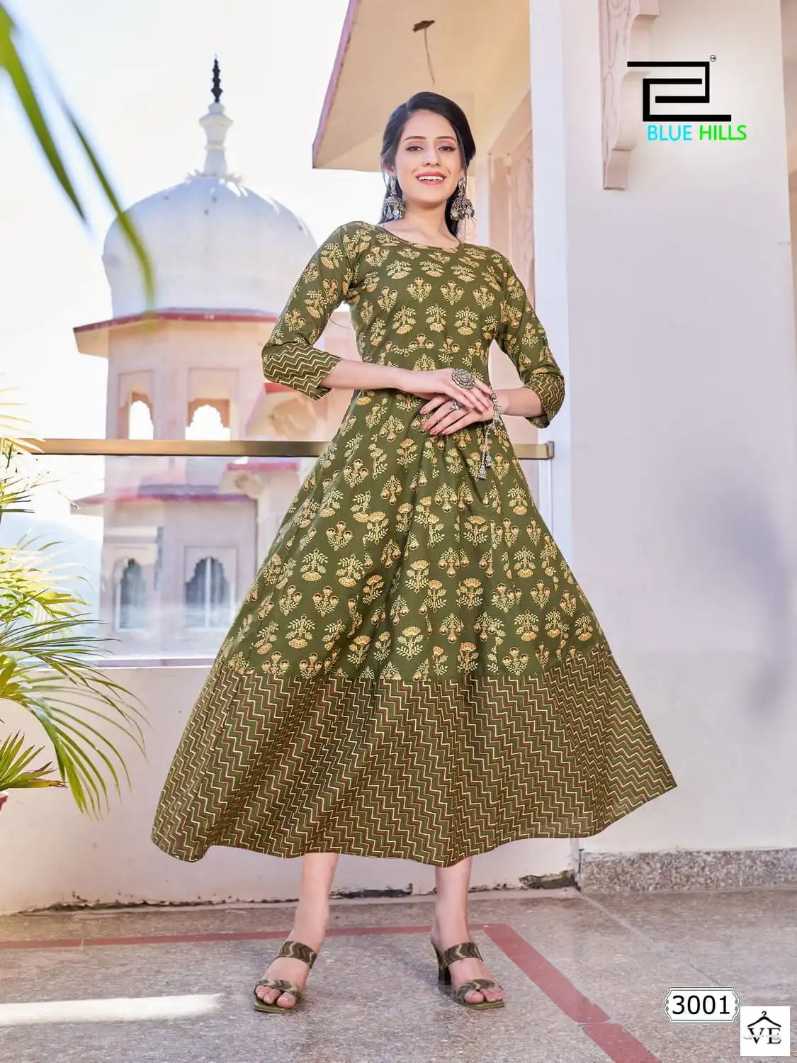 Blue Hills Rani Vol-3 Cotton Wholesale Anarkali Kurti Catalog — Wholesale Kurtis, MPA wholesale from Surat - Gallery Image 3