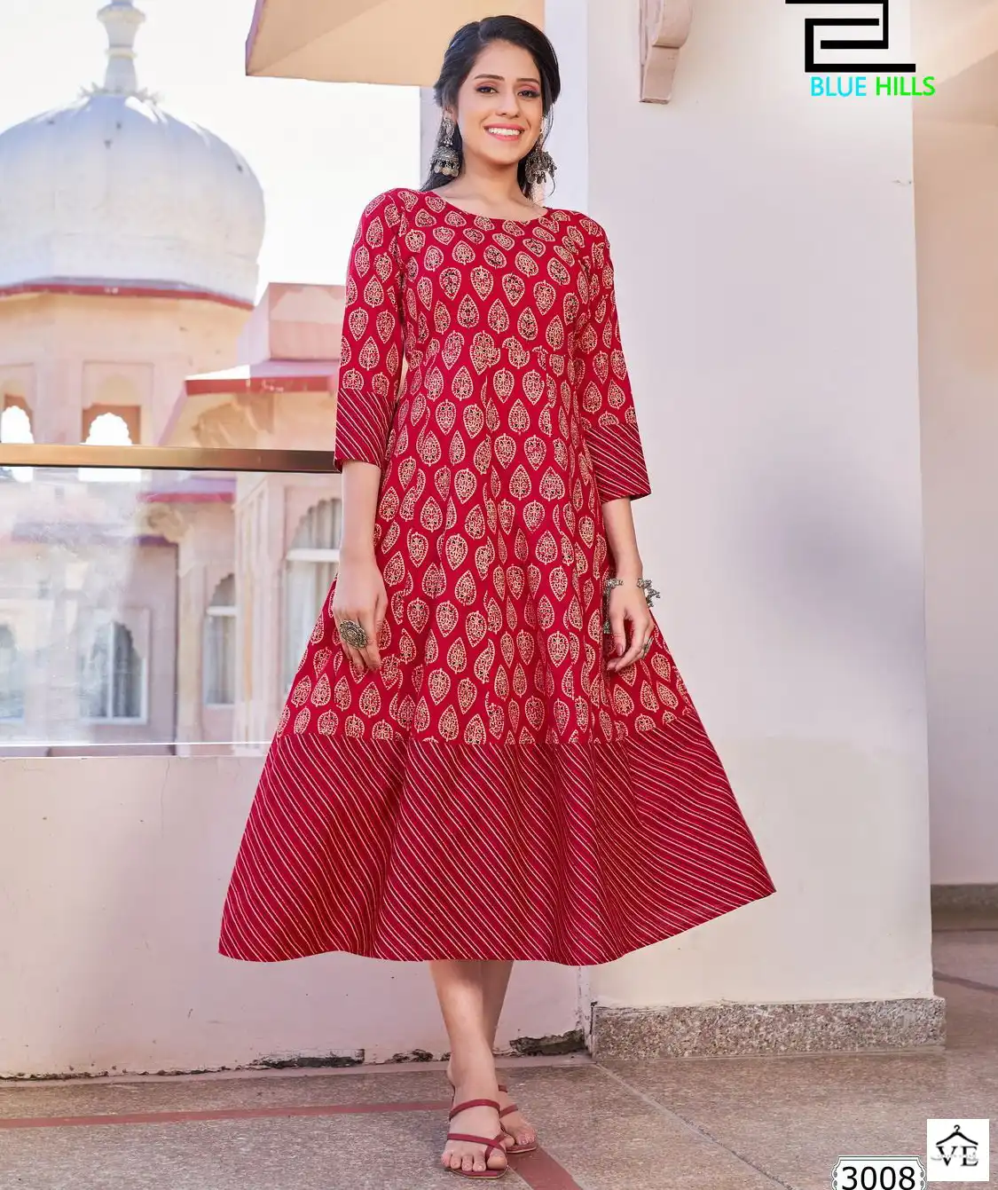 Blue Hills Rani Vol-3 Cotton Wholesale Anarkali Kurti Catalog — Wholesale Kurtis, MPA wholesale from Surat — view 1