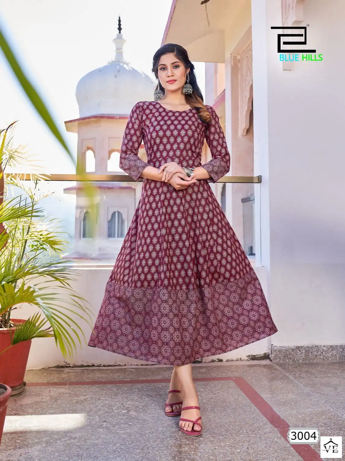 Blue Hills Rani Vol-3 Cotton Wholesale Anarkali Kurti Catalog — Wholesale Kurtis, MPA wholesale from Surat - Gallery Image 5
