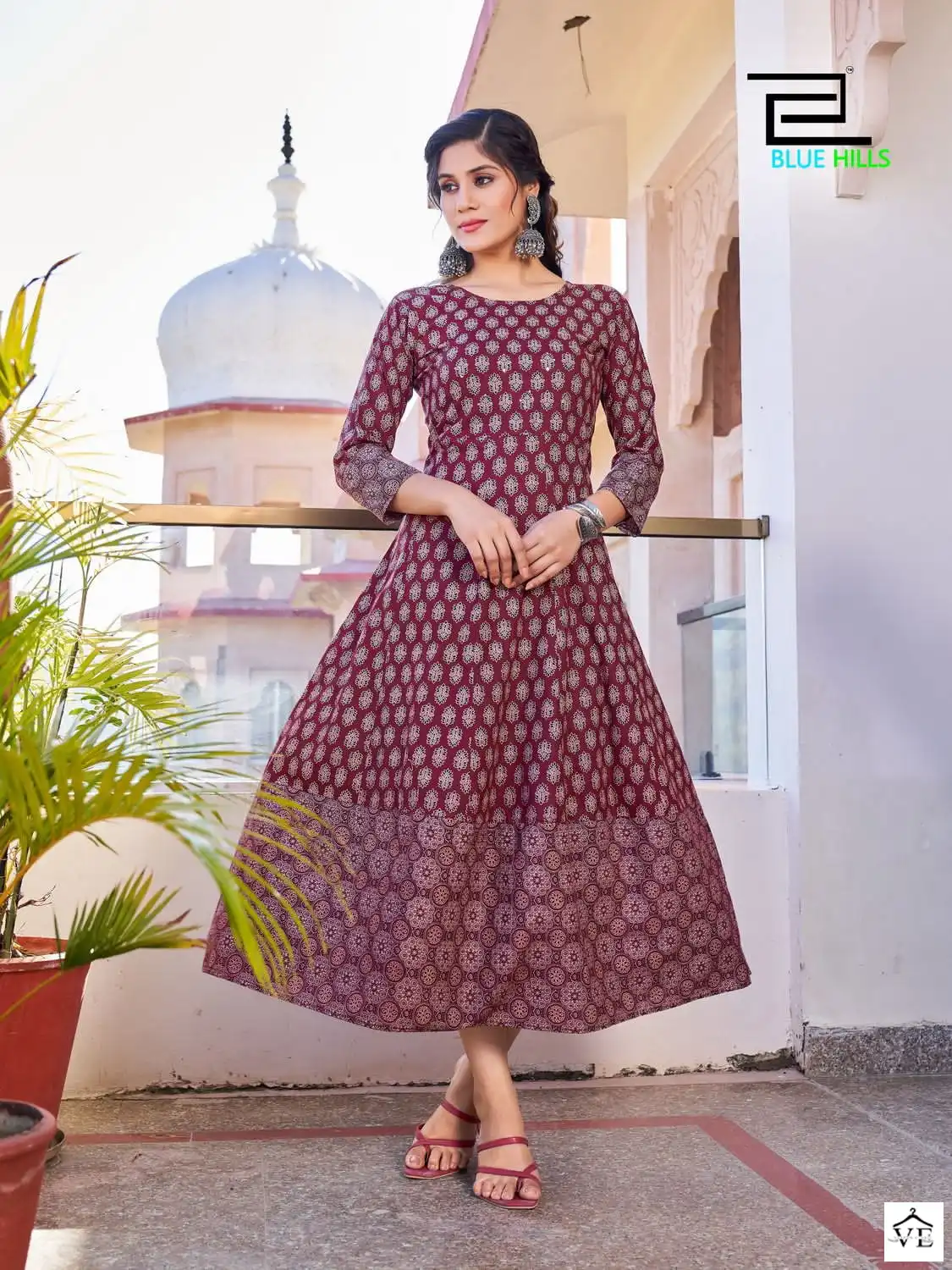 Blue Hills Rani Vol-3 Cotton Wholesale Anarkali Kurti Catalog — Wholesale Kurtis, MPA wholesale from Surat - Gallery Image 7