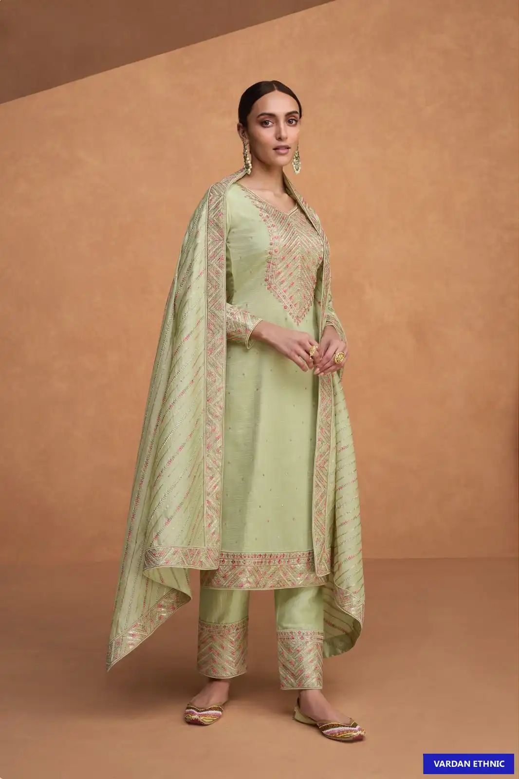 Aashirwad Resham Premium Silk Wholesale Designer Salwar Suit Catalog — Wholesale Salwar Suits, Aashirwad Creation wholesale from Surat - Gallery Image 4