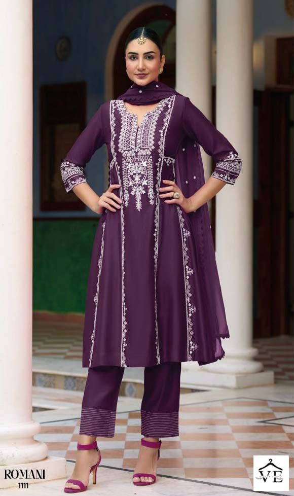 Zaveri Romani Silk Wholesale Readymade Salwar Suit Catalog — Wholesale Salwar Suits, MPA wholesale from Surat - Gallery Image 4