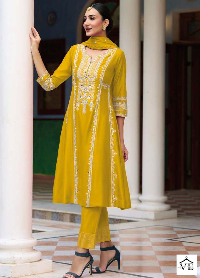 Zaveri Romani Silk Wholesale Readymade Salwar Suit Catalog — Wholesale Salwar Suits, MPA wholesale from Surat — view 1