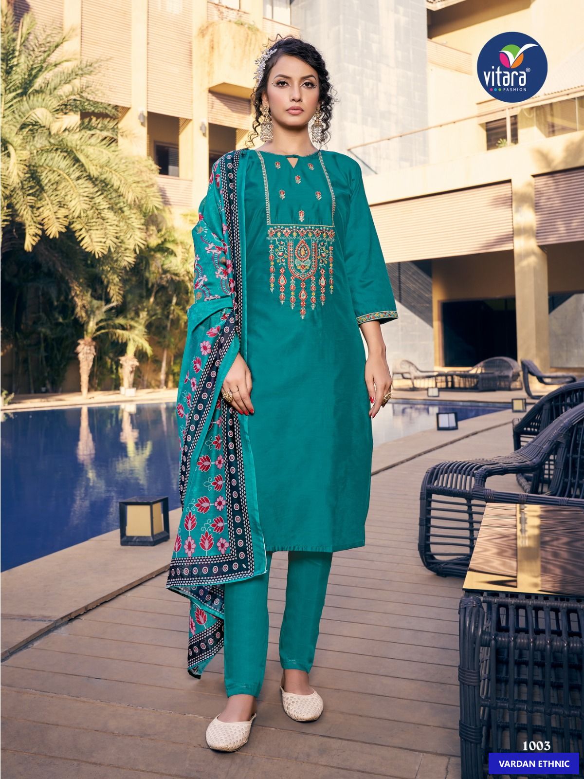 Vitara Fashion Royal Ford Viscose Wholesale Readymade Salwar Suit Catalog — Wholesale Salwar Suits, MPA wholesale from Surat - Gallery Image 2