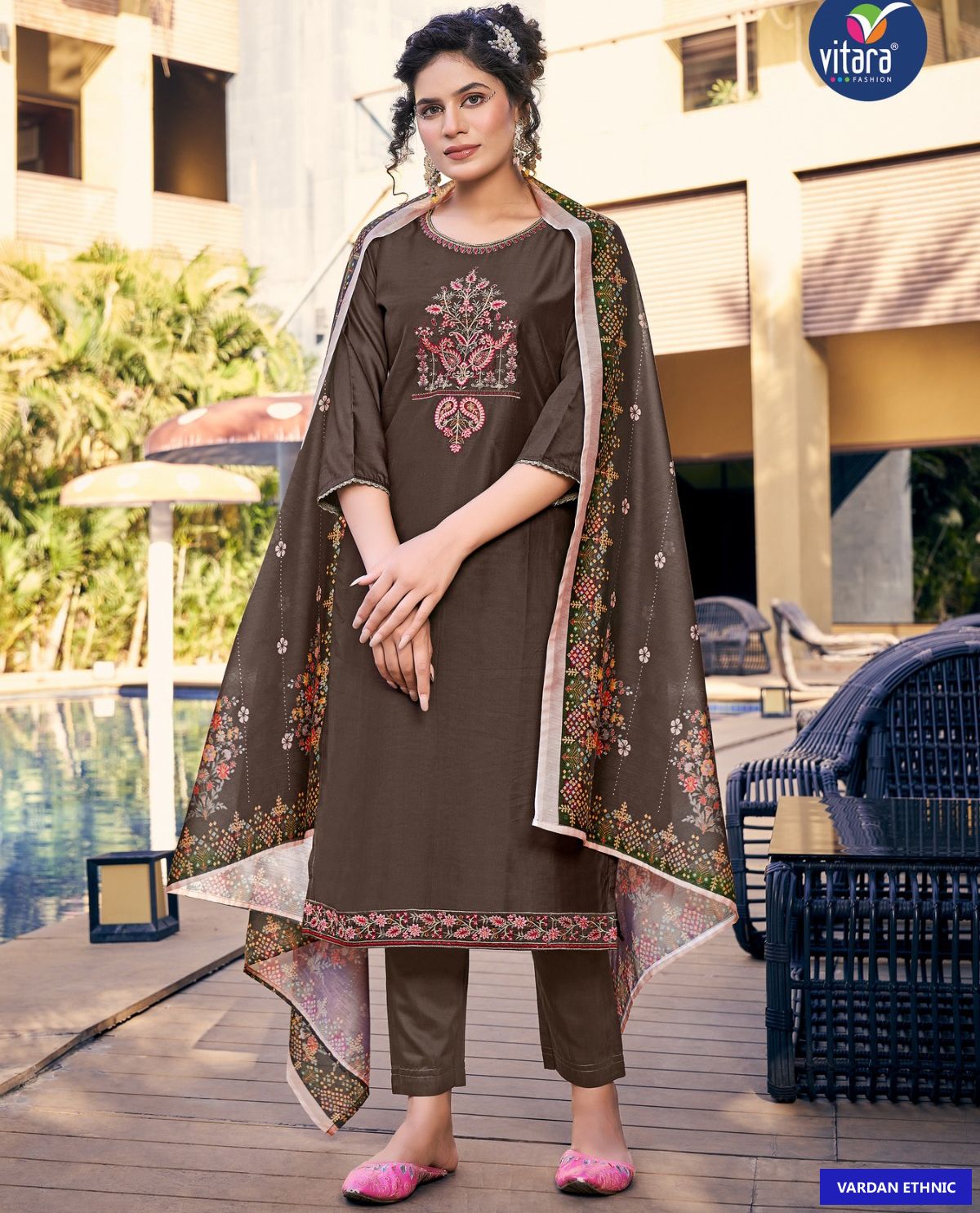 Vitara Fashion Royal Ford Viscose Wholesale Readymade Salwar Suit Catalog — Wholesale Salwar Suits, MPA wholesale from Surat — view 1
