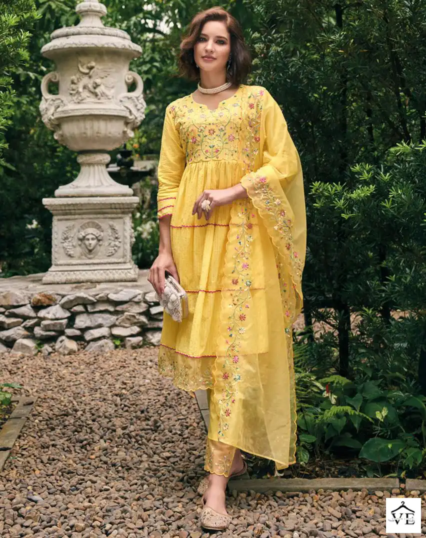 Kailee Fashion Rozana Pure Cotton Wholesale Readymade Suit Catalog — Wholesale Salwar Suits, MPA wholesale from Surat — view 1