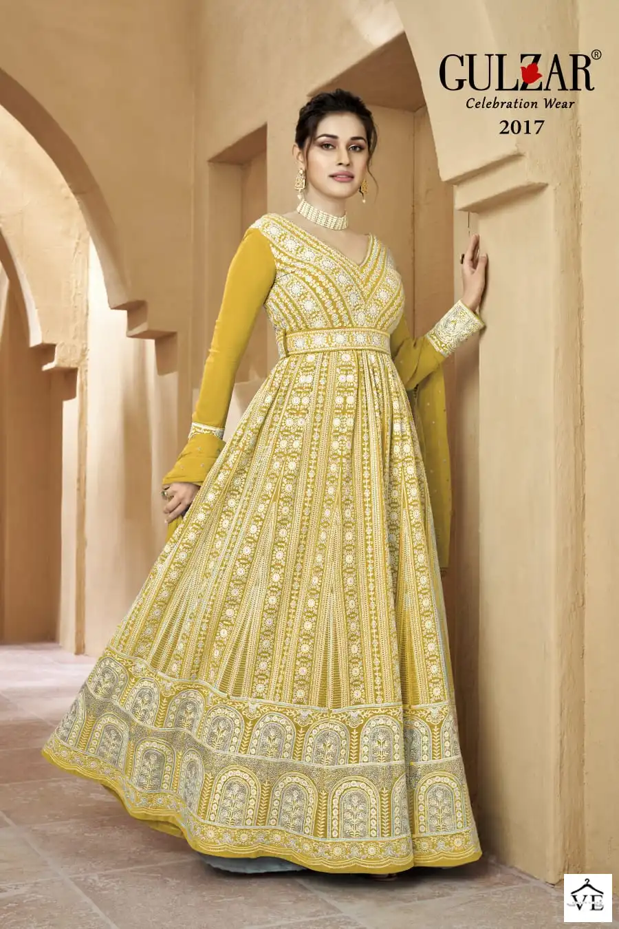 Gulzar Resham Real Georgette Wholesale Designer Suits Catalog — Wholesale Salwar Suits, MPA wholesale from Surat - Gallery Image 2