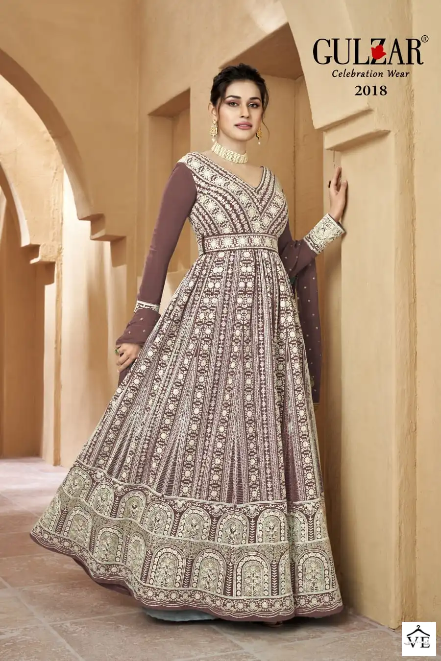 Gulzar Resham Real Georgette Wholesale Designer Suits Catalog — Wholesale Salwar Suits, MPA wholesale from Surat - Gallery Image 3