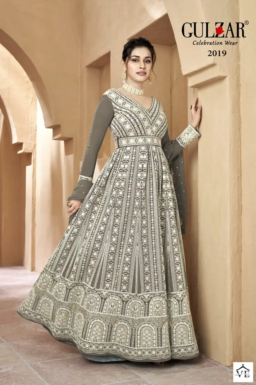 Gulzar Resham Real Georgette Wholesale Designer Suits Catalog — Wholesale Salwar Suits, MPA wholesale from Surat - Gallery Image 4