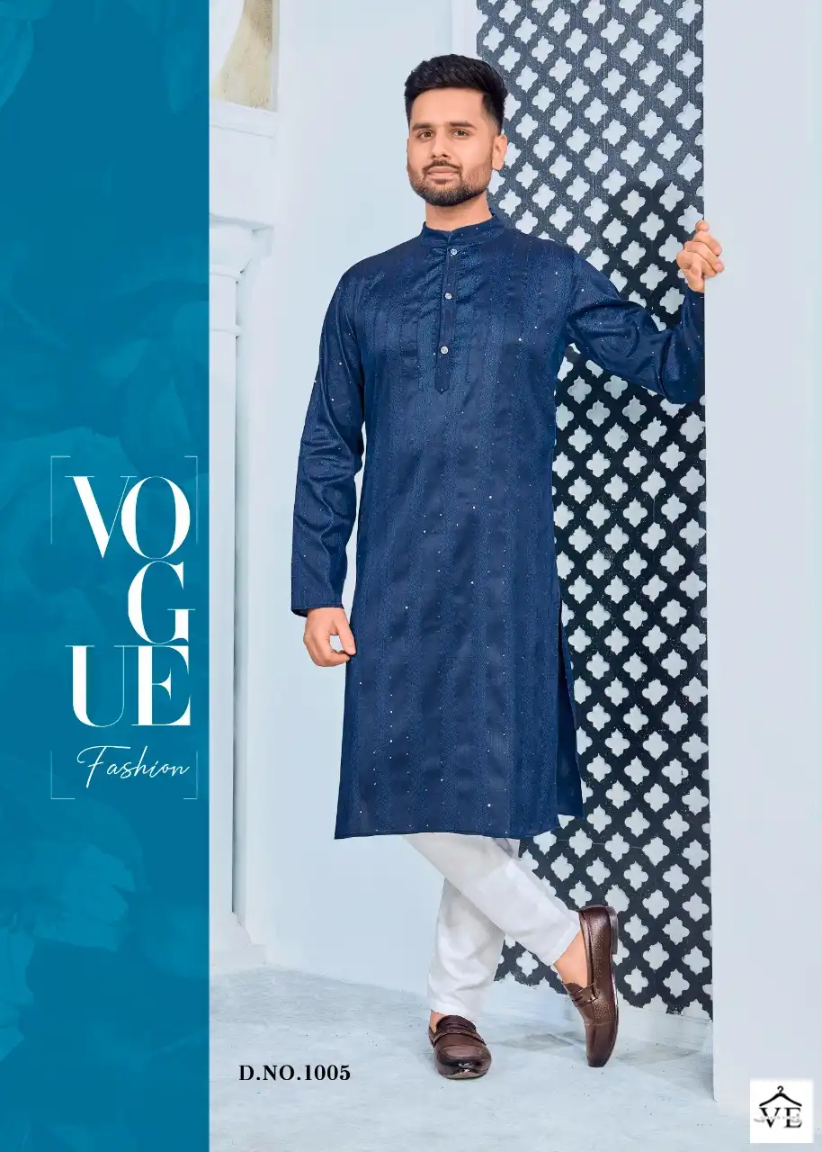 Banwery Royal Men Heavy Jacquard Silk Wholesale Kurta Pajama Catalog — Singles, Banwery wholesale from Surat — view 2