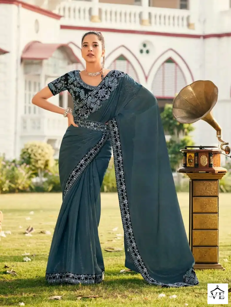 Kalista Ruaab Gold Fancy Gold Metallic Wholesale Wedding Saree Catalog — Wholesale Sarees, MPA wholesale from Surat - Gallery Image 4