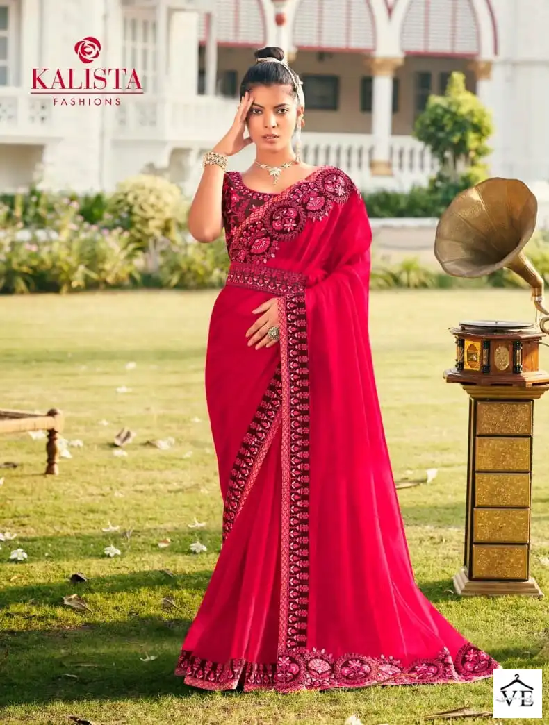 Kalista Ruaab Gold Fancy Gold Metallic Wholesale Wedding Saree Catalog — Wholesale Sarees, MPA wholesale from Surat - Gallery Image 6