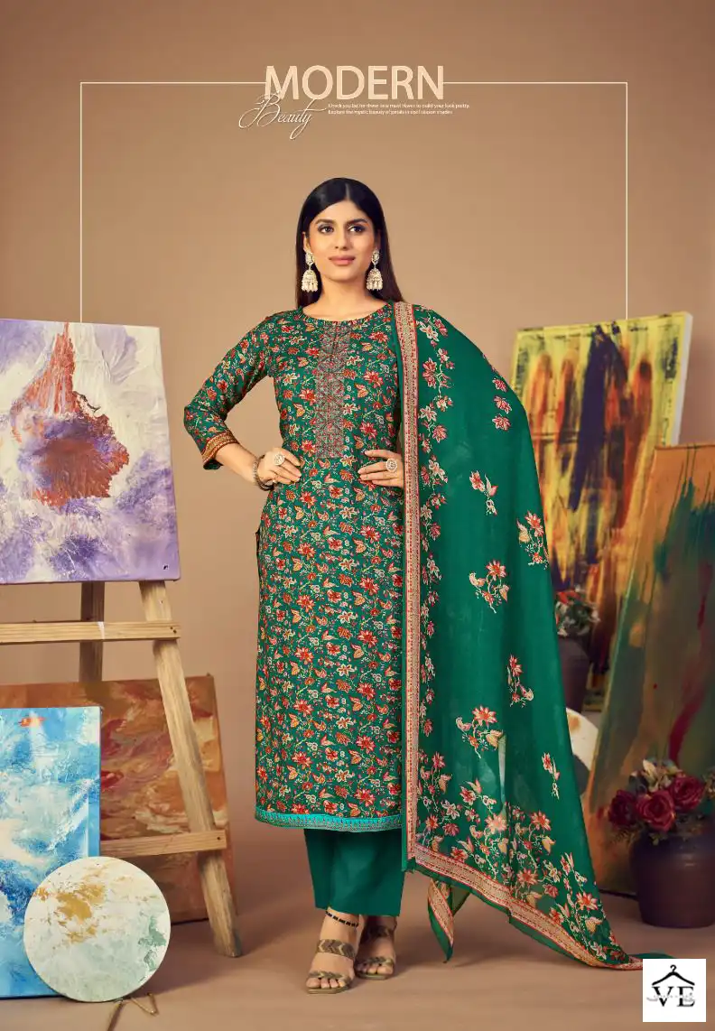 Siyoni Designer Sahin Pure Muslin Silk Wholesale Salwar Suit Catalog — Wholesale Salwar Suits, MPA wholesale from Surat - Gallery Image 2