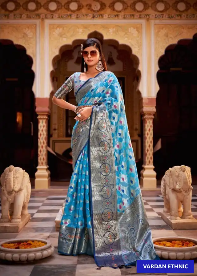 The Fabrica Sairoopa Modal Tissue Zari Weaving Silk Wholesale Saree Catalog — Wholesale Sarees, MPA wholesale from Surat - Gallery Image 5