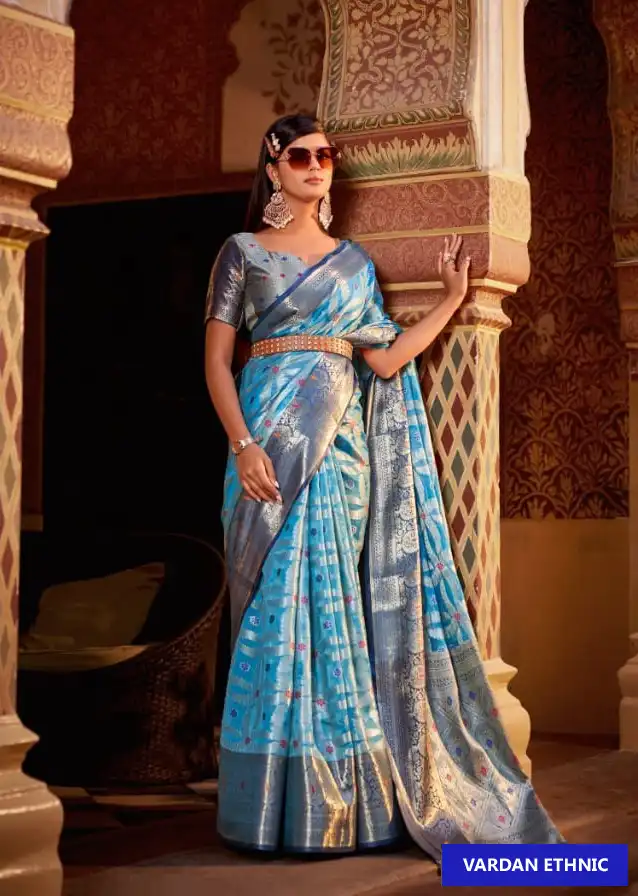 The Fabrica Sairoopa Modal Tissue Zari Weaving Silk Wholesale Saree Catalog — Wholesale Sarees, MPA wholesale from Surat - Gallery Image 6