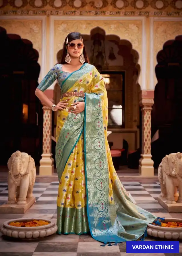 The Fabrica Sairoopa Modal Tissue Zari Weaving Silk Wholesale Saree Catalog — Wholesale Sarees, MPA wholesale from Surat - Gallery Image 7
