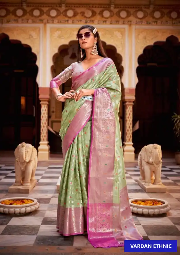 The Fabrica Sairoopa Modal Tissue Zari Weaving Silk Wholesale Saree Catalog — Wholesale Sarees, MPA wholesale from Surat - Gallery Image 8