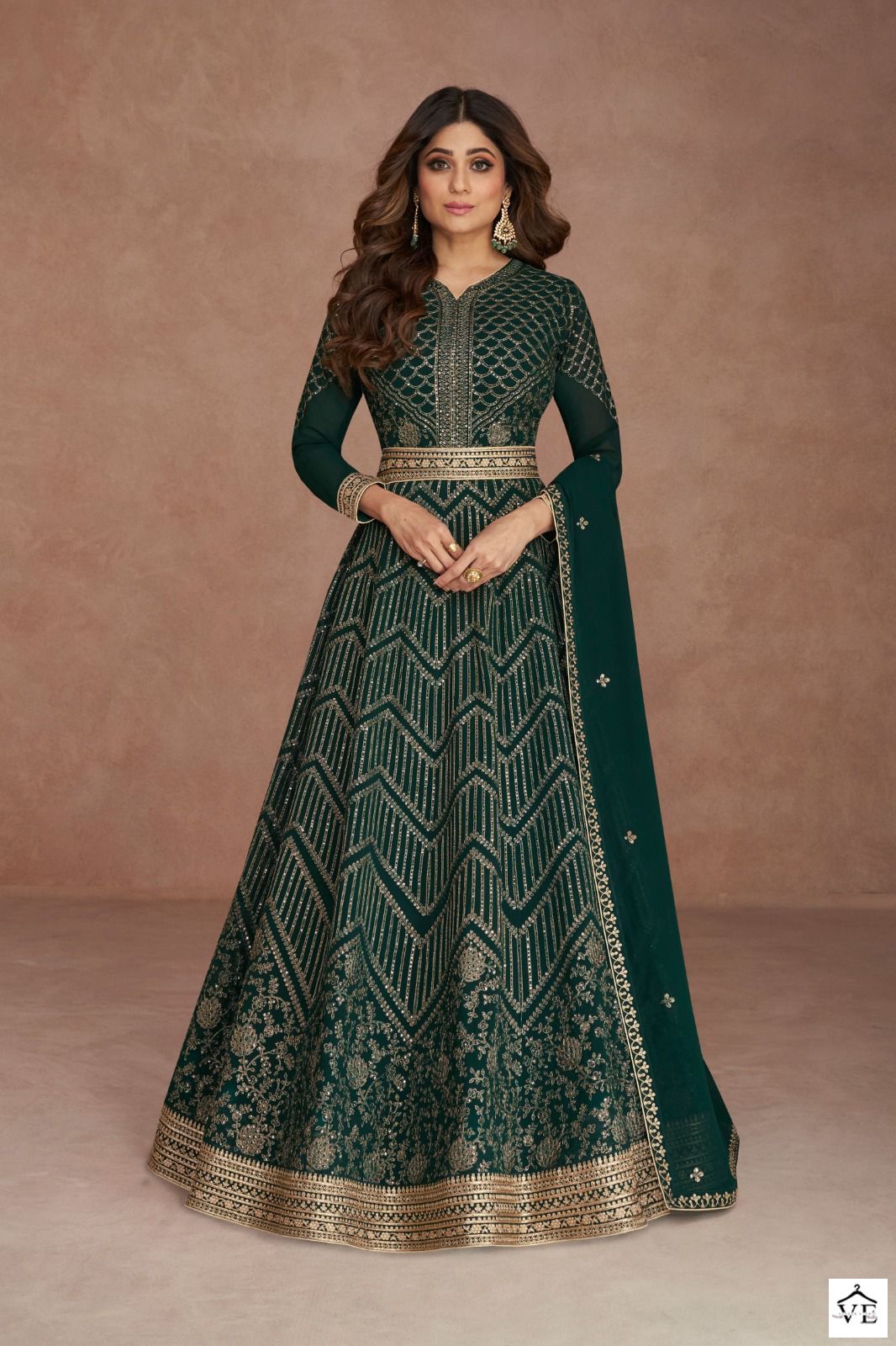 Aashirwad Sajni Gerogette Wholesale Designer Readymade Salwar Suit Catalog — Wholesale Salwar Suits, Aashirwad Creation wholesale from Surat - Gallery Image 2