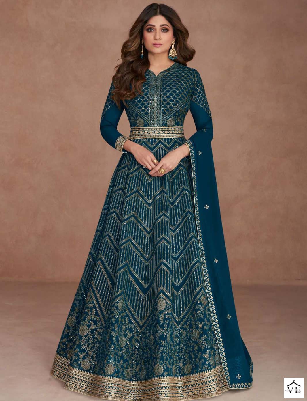 Aashirwad Sajni Gerogette Wholesale Designer Readymade Salwar Suit Catalog — Wholesale Salwar Suits, Aashirwad Creation wholesale from Surat — view 1