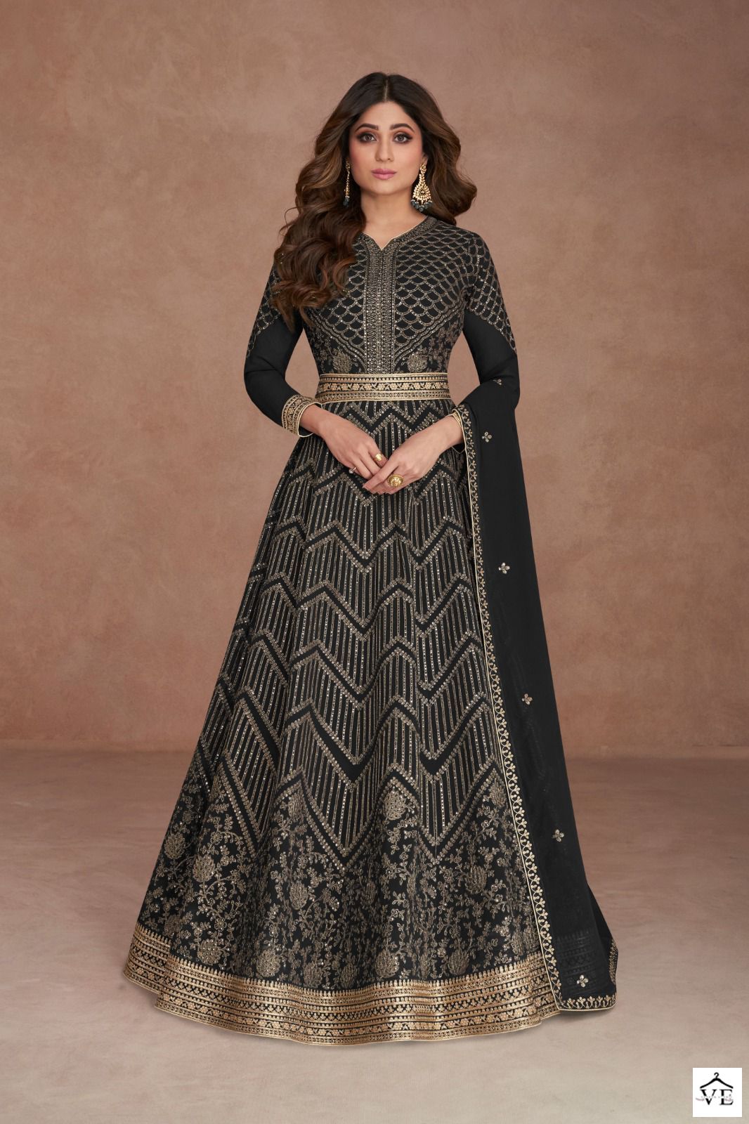 Aashirwad Sajni Gerogette Wholesale Designer Readymade Salwar Suit Catalog — Wholesale Salwar Suits, Aashirwad Creation wholesale from Surat - Gallery Image 4