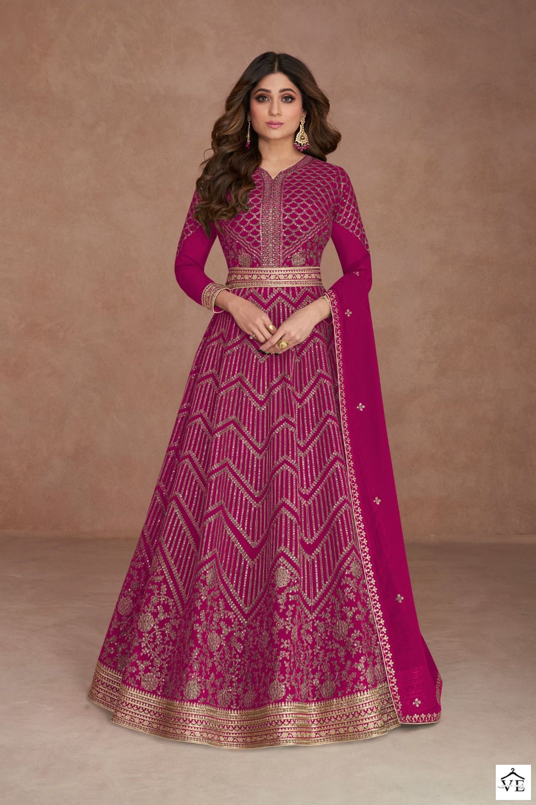 Aashirwad Sajni Gerogette Wholesale Designer Readymade Salwar Suit Catalog — Wholesale Salwar Suits, Aashirwad Creation wholesale from Surat - Gallery Image 5
