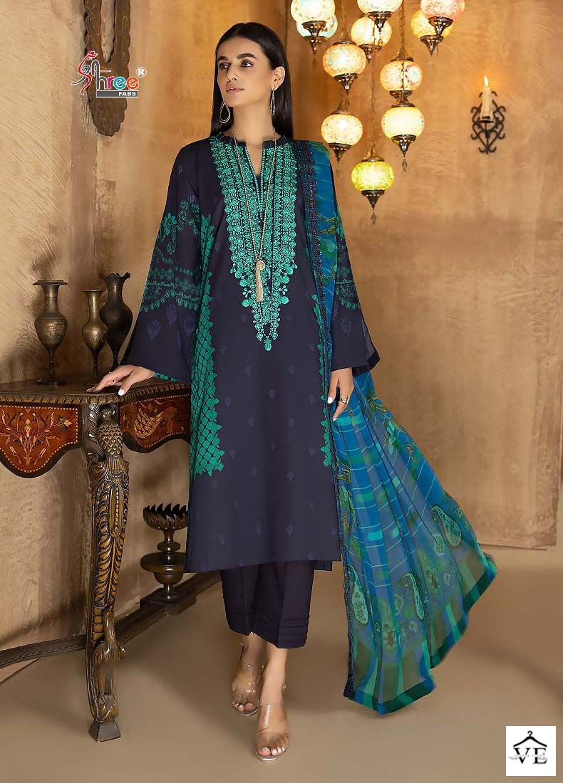 Shree Fabs Sapphire Vol 1 Nx Cotton Wholesale Pakistani Catalog — Wholesale Salwar Suits, MPA wholesale from Surat - Gallery Image 3