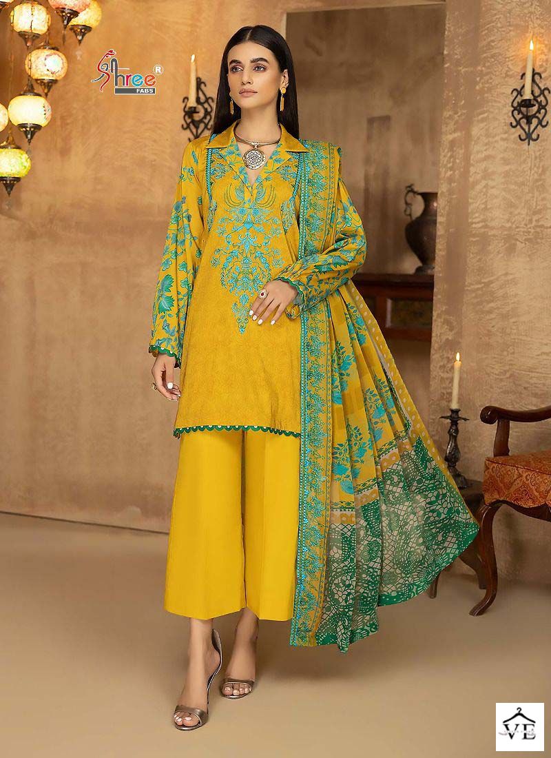 Shree Fabs Sapphire Vol 1 Nx Cotton Wholesale Pakistani Catalog — Wholesale Salwar Suits, MPA wholesale from Surat - Gallery Image 4