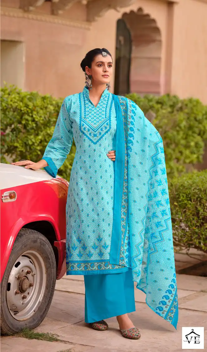 Levisha Sara Pure Cotton Wholesale Salwar Suit Catalog — Wholesale Salwar Suits, Levisha wholesale from Surat - Gallery Image 2