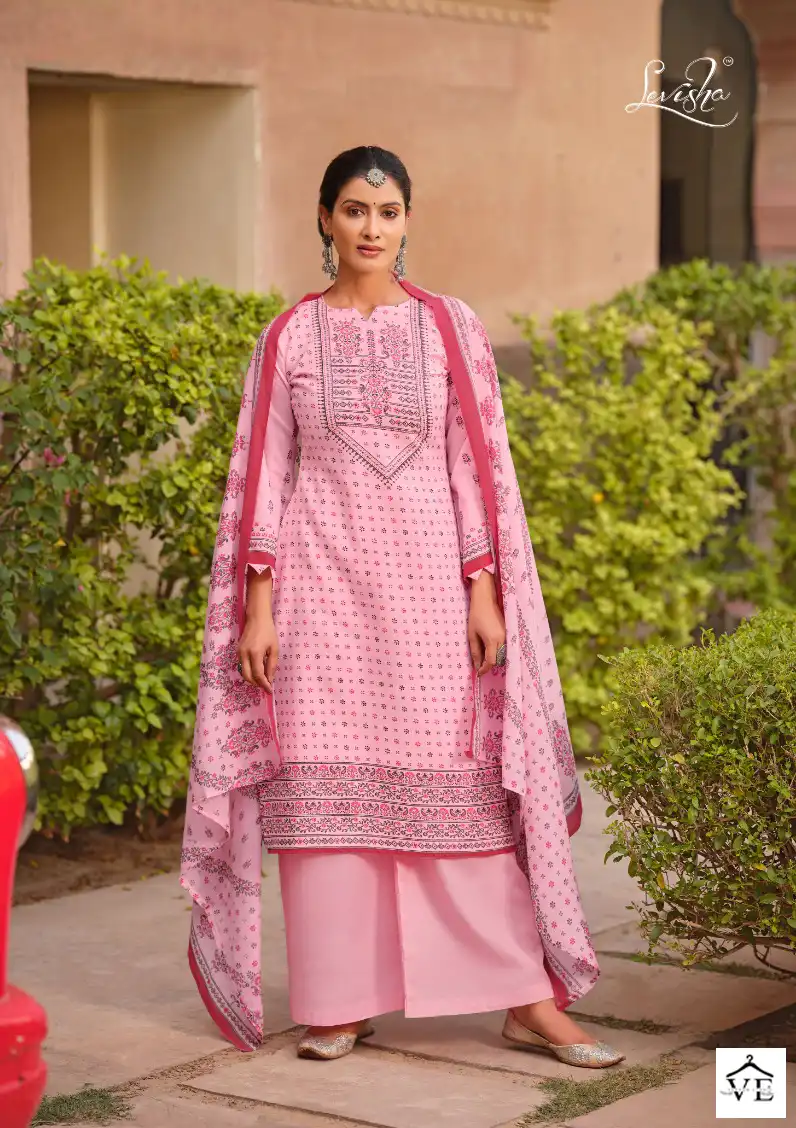 Levisha Sara Pure Cotton Wholesale Salwar Suit Catalog — Wholesale Salwar Suits, Levisha wholesale from Surat - Gallery Image 4