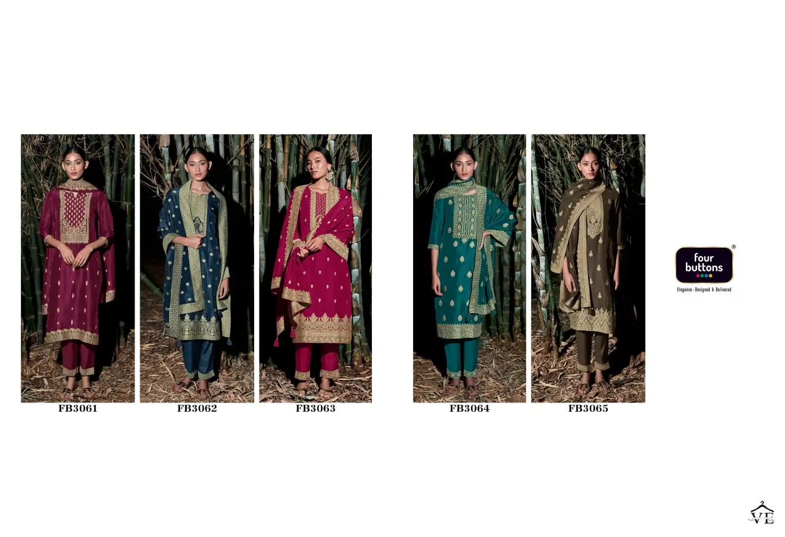 Four Buttons Seher Pure Russian Lakhnavi Jacquard Wholesale Readymade Suits Catalog — Wholesale Salwar Suits, MPA wholesale from Surat — view 6