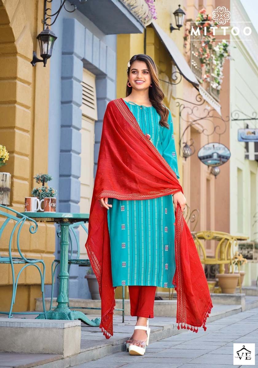 Mittoo Selina Viscose Wholesale Readymade Salwar Suit Catalog — Wholesale Salwar Suits, MPA wholesale from Surat - Gallery Image 6