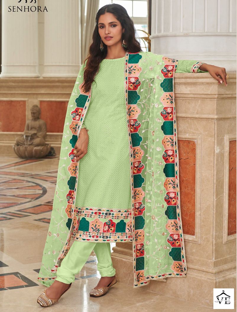 Senhora Syeda Georgette Wholesale Designer Salwar Suit Catalog — Wholesale Salwar Suits, MPA wholesale from Surat — view 1