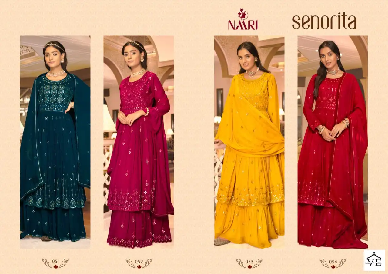 Naari Senorita Pure Gorgette Wholesale Readymade Salwar Suit Catalog — Wholesale Salwar Suits, MPA wholesale from Surat — view 5
